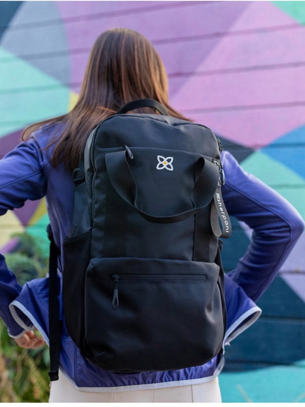 NWT Sherpani Tote Backpack Camden Black with multiple pockets